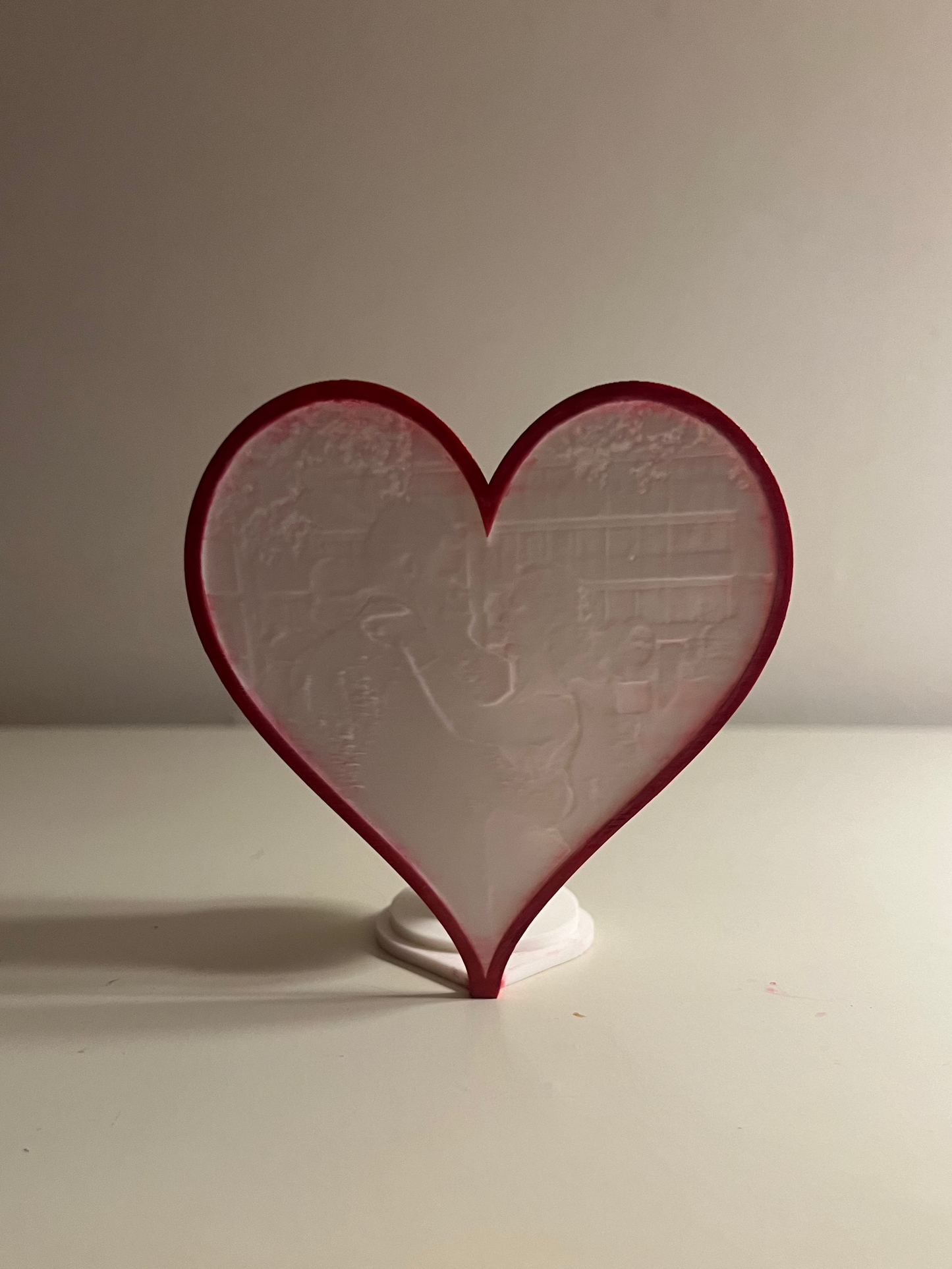 Heart Lithophane LED Candle Holder